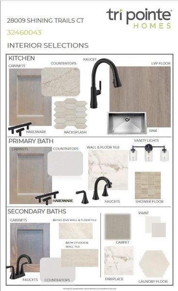 Sample of building materials used in homes in Woodson’s Reserve 80′, Spring (Image 4). Sample of building materials used in homes in Woodson’s Reserve 80′, Spring (Image 4).