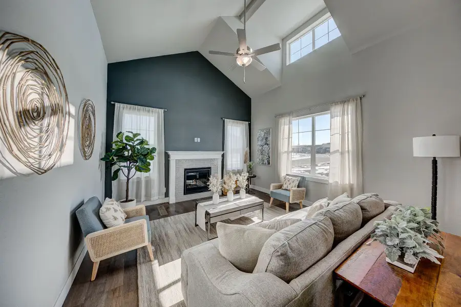 Representative furnished interior of a home built from the The Devon by Landmark Homes in The Lakes at Centerra, Loveland (Image 2). Representative furnished interior of a home built from the The Devon by Landmark Homes in The Lakes at Centerra, Loveland (Image 2).