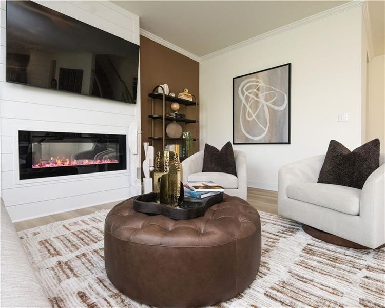 Furnished interior view inside a new home in Highland Park, Stonecrest (Image 5). Furnished interior view inside a new home in Highland Park, Stonecrest (Image 5).