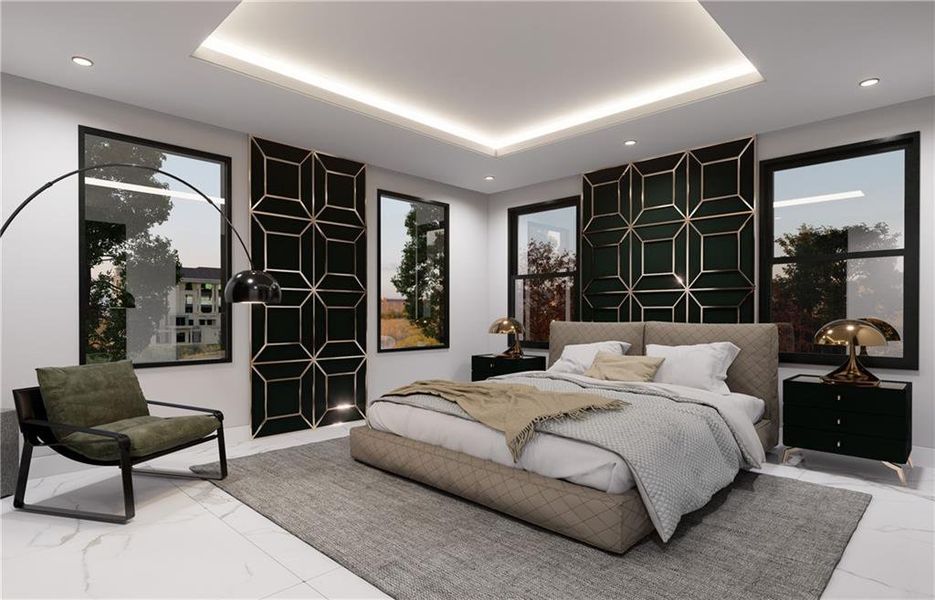 Furnished interior view inside a new home in , Atlanta (Image 4).