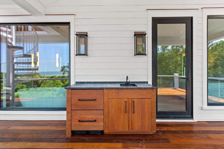Exterior details and patio area of a home in , Sullivan's Island (Image 36). Exterior details and patio area of a home in , Sullivan's Island (Image 36).