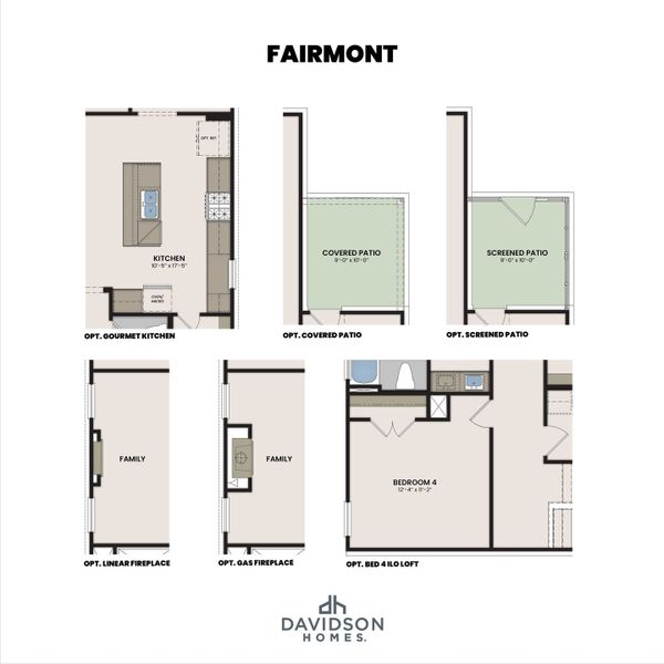 2D floor plan layout for the The Fairmont A by Davidson Homes LLC in Bradshaw Farms, Mount Juliet, TN (Image 4).