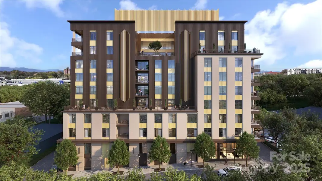 Condo located in Asheville, NC showcasing its design and architecture (Image 1).