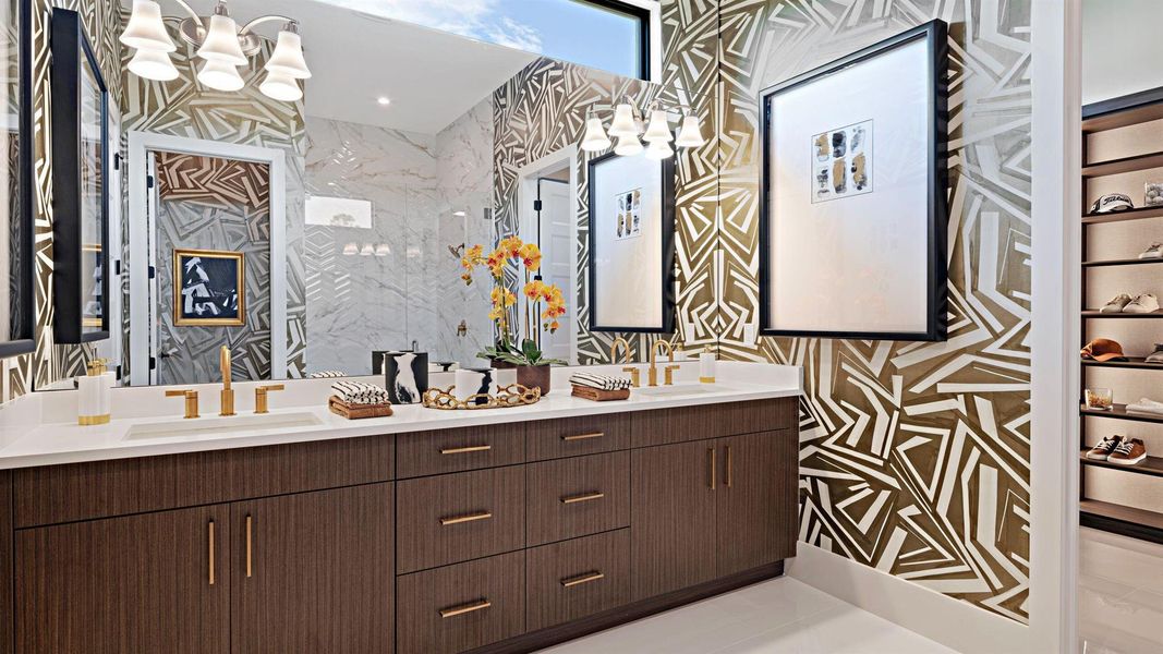 Furnished interior view inside a new home in L'Ambiance at Avenir, Palm Beach Gardens (Image 17). Furnished interior view inside a new home in L'Ambiance at Avenir, Palm Beach Gardens (Image 17).