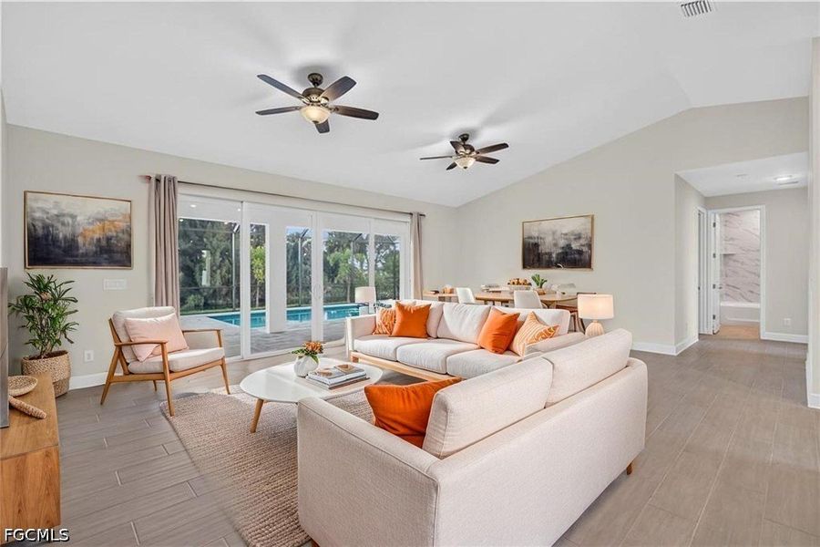 Furnished interior view inside a new home in Cape Coral, Cape Coral (Image 6). Furnished interior view inside a new home in Cape Coral, Cape Coral (Image 6).