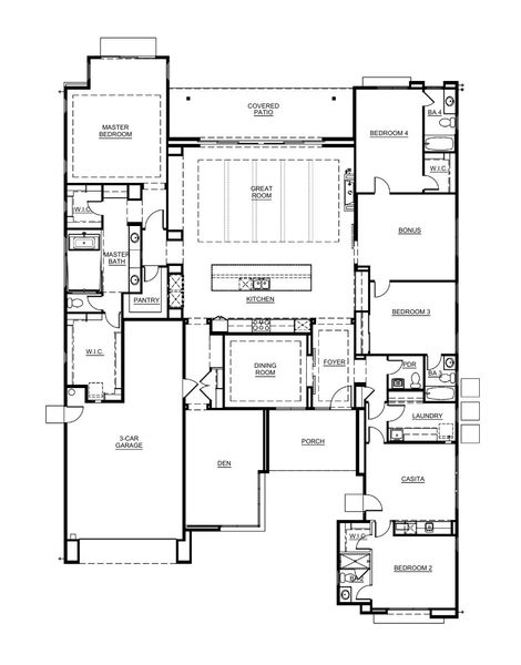 2D floor plan layout of this home in Stone Crest, Gilbert, AZ (Image 3). 2D floor plan layout of this home in Stone Crest, Gilbert, AZ (Image 3).