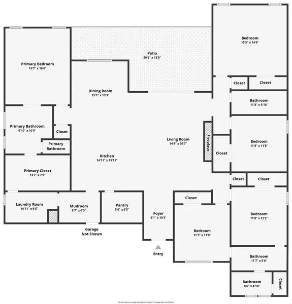 2D floor plan layout of this home in , Weatherford, TX (Image 3).
