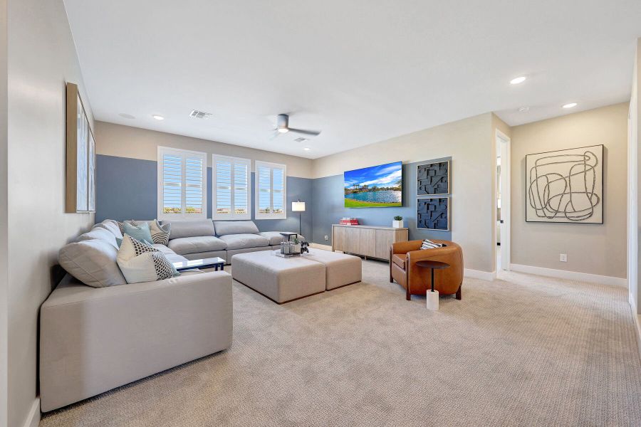 Representative furnished interior of a home built from the Mahogany by Mattamy Homes in Landmarke, Queen Creek (Image 37).