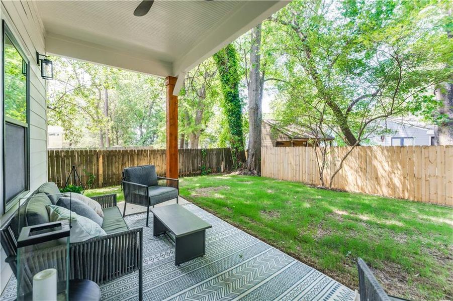 Exterior details and patio area of a home in , Atlanta (Image 22). Exterior details and patio area of a home in , Atlanta (Image 22).