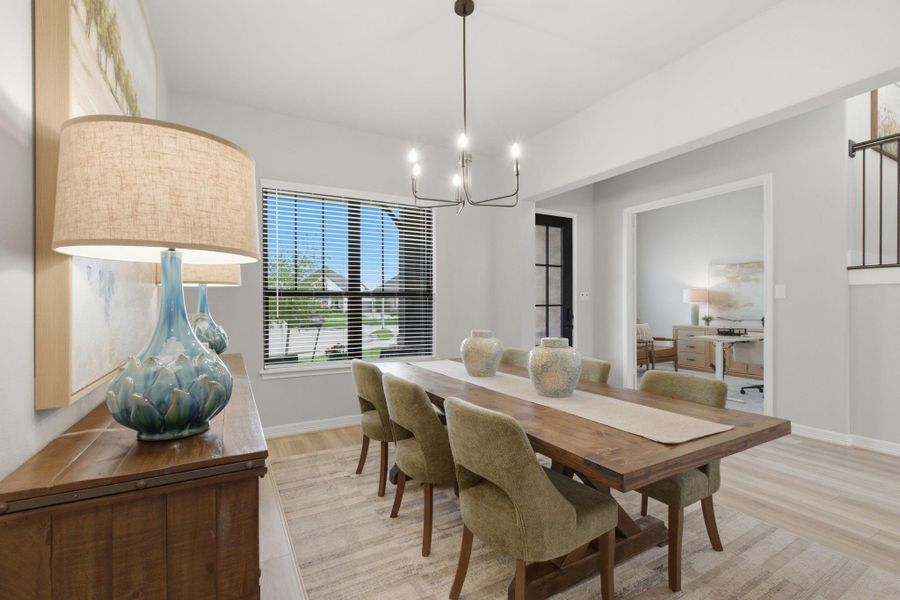 Furnished interior view inside a new home in Sunterra 45ft, Katy (Image 12).