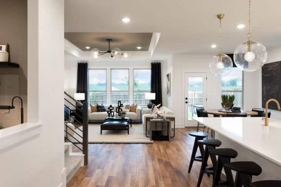 Photo of Pulte model home with same floor plan, not of actual home listed. Photo of Pulte model home with same floor plan, not of actual home listed.