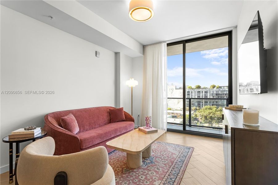 Furnished interior view inside a new home in NoMad Residences, Miami (Image 6).