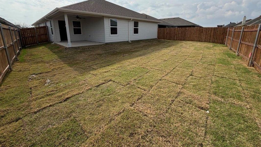 Exterior details and patio area of a home in Shannon Creek, Burleson (Image 4).