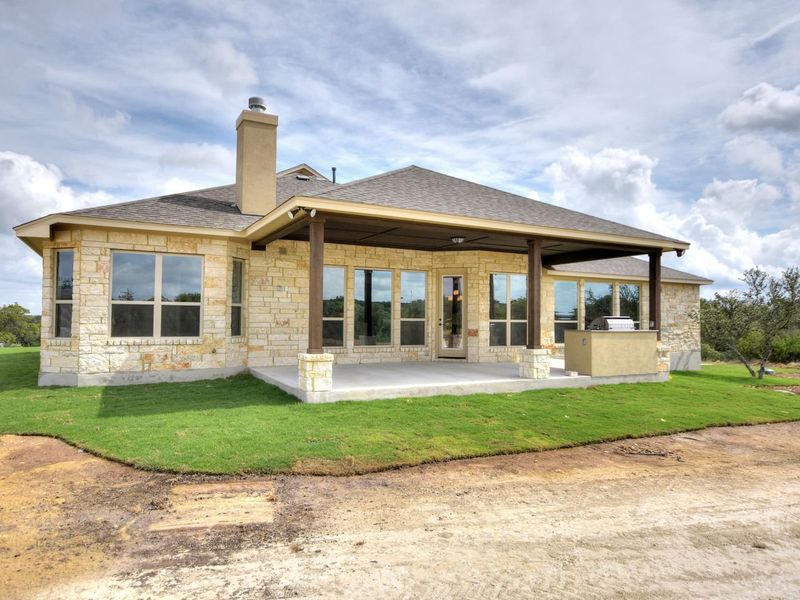 Representative exterior details of a home built from the Madera II by Giddens Homes in Scofield Farms Estates, Georgetown (Image 101).