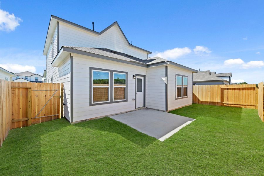 Exterior details and patio area of a home in Northpark South, Porter (Image 3). Exterior details and patio area of a home in Northpark South, Porter (Image 3).