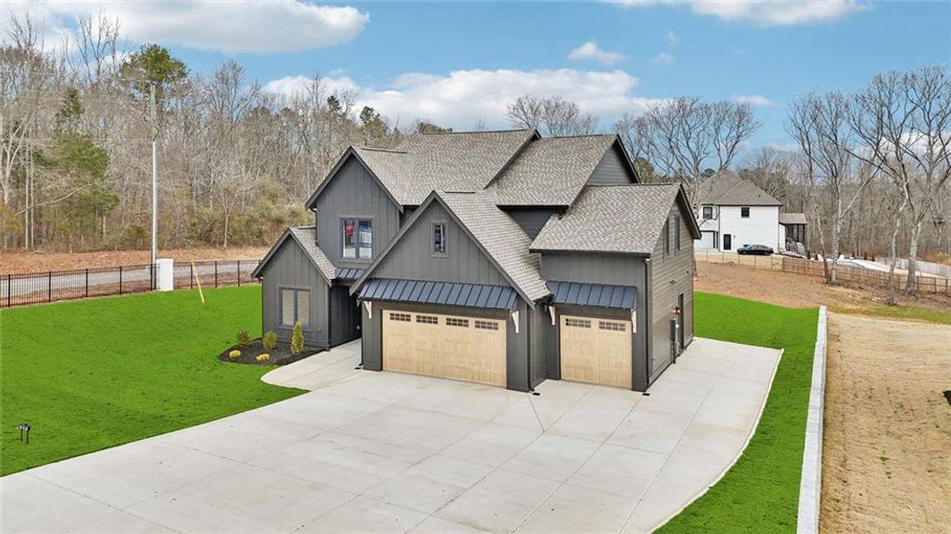 Front exterior of a new home in , Auburn, GA, highlighting curb appeal (Image 29).
