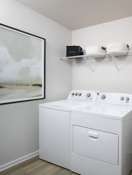 Vienna Model upstairs laundry room