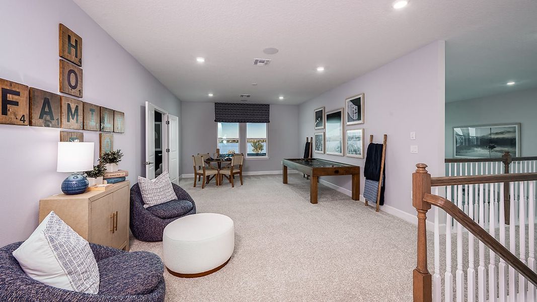 Furnished interior view inside a new home in Lochside, Mount Dora (Image 18). Furnished interior view inside a new home in Lochside, Mount Dora (Image 18).