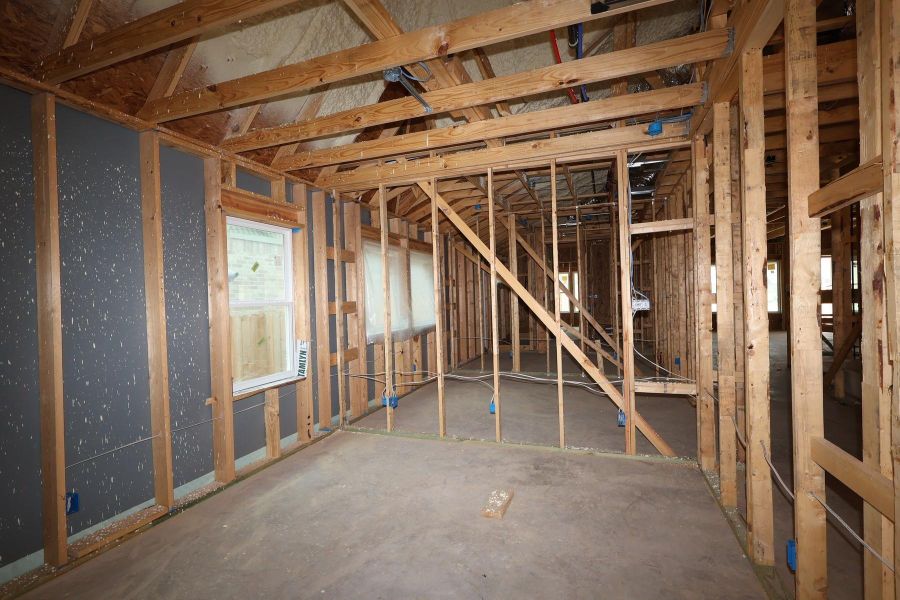 In-progress construction of a new home in The Grand Prairie - Retreat Collection, Hockley, TX (Image 9). In-progress construction of a new home in The Grand Prairie - Retreat Collection, Hockley, TX (Image 9).