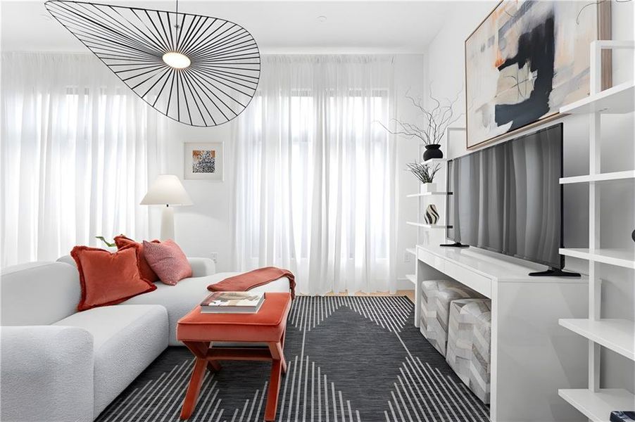 Furnished interior view inside a new home in , Atlanta (Image 9).