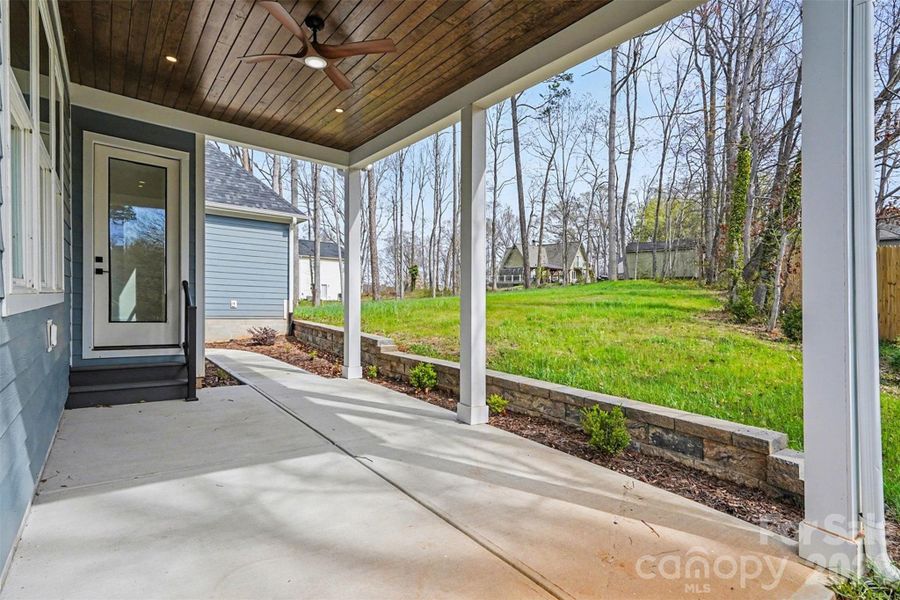 Exterior details and patio area of a home in , Troutman (Image 29).