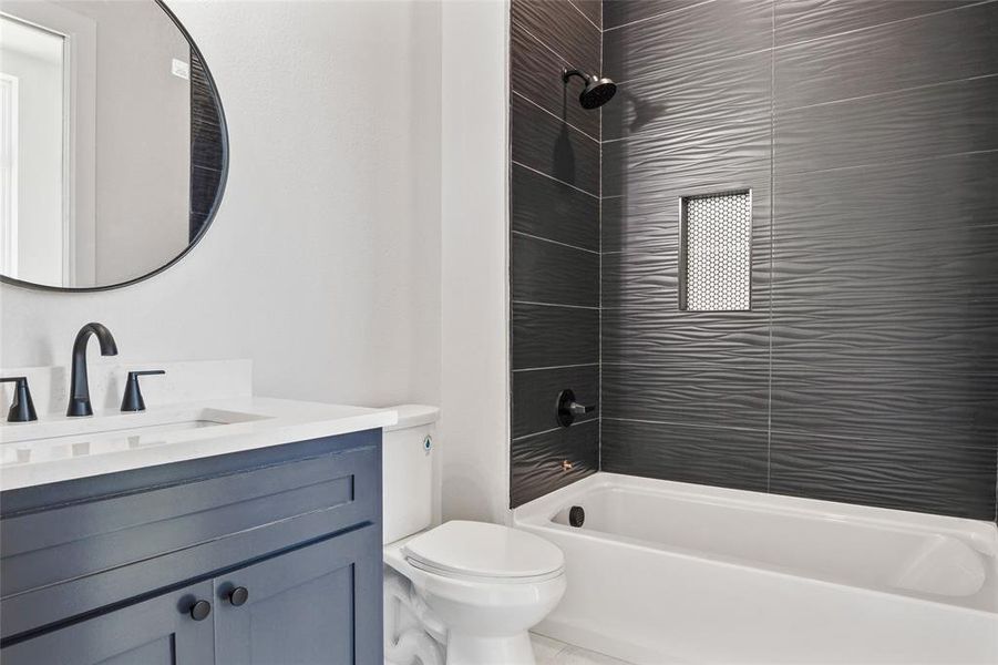 Furnished interior view inside a new home in , Ponder (Image 4).