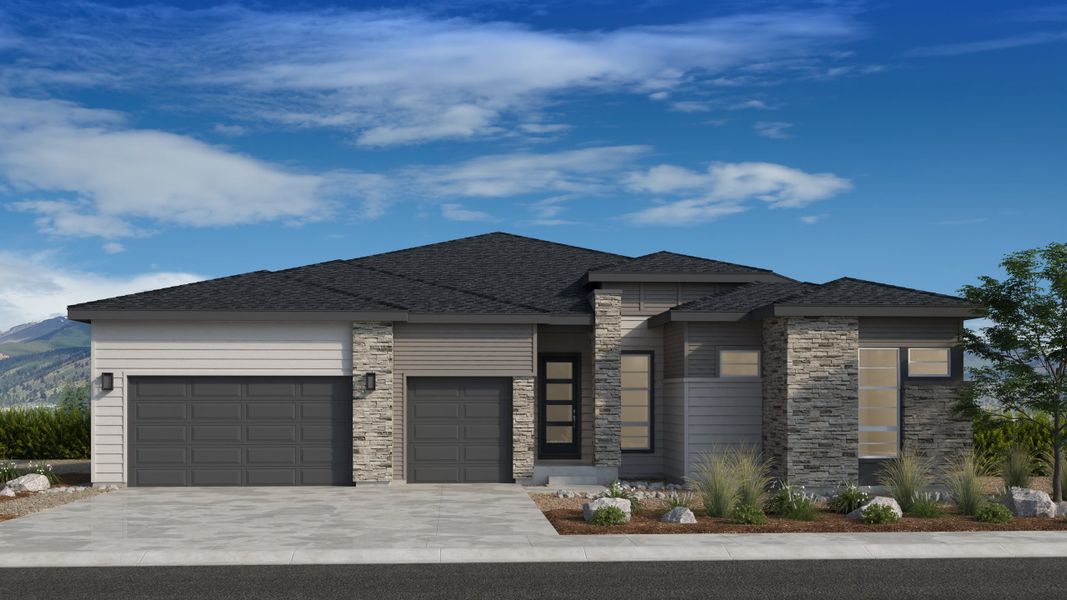 Representative exterior photo of a completed home built from the Wildrose by Taylor Morrison in Macanta, Castle Rock, CO (Image 3).