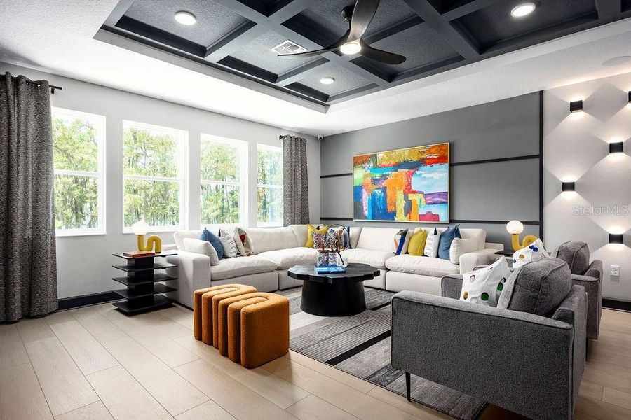 Furnished interior view inside a new home in Solace at Corner Lake, Orlando (Image 11).