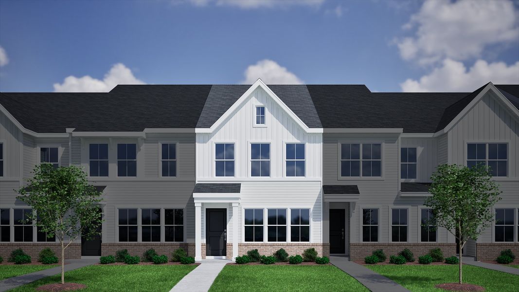 Representative exterior photo of a completed home built from the Clover - Genesis Value Collection by Mungo Homes in Westview, Charlotte, NC (Image 16).