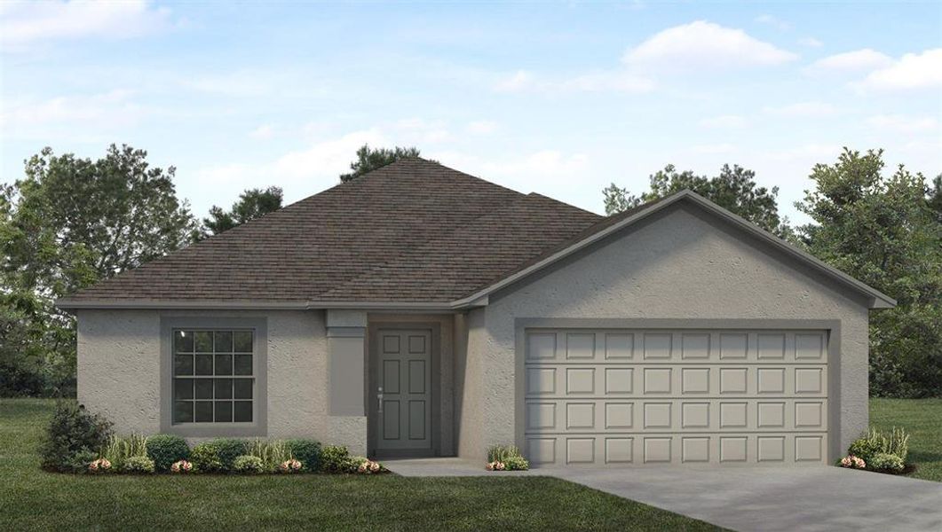 Front exterior of a new home in , Avon Park, FL, highlighting curb appeal (Image 1). Front exterior of a new home in , Avon Park, FL, highlighting curb appeal (Image 1).