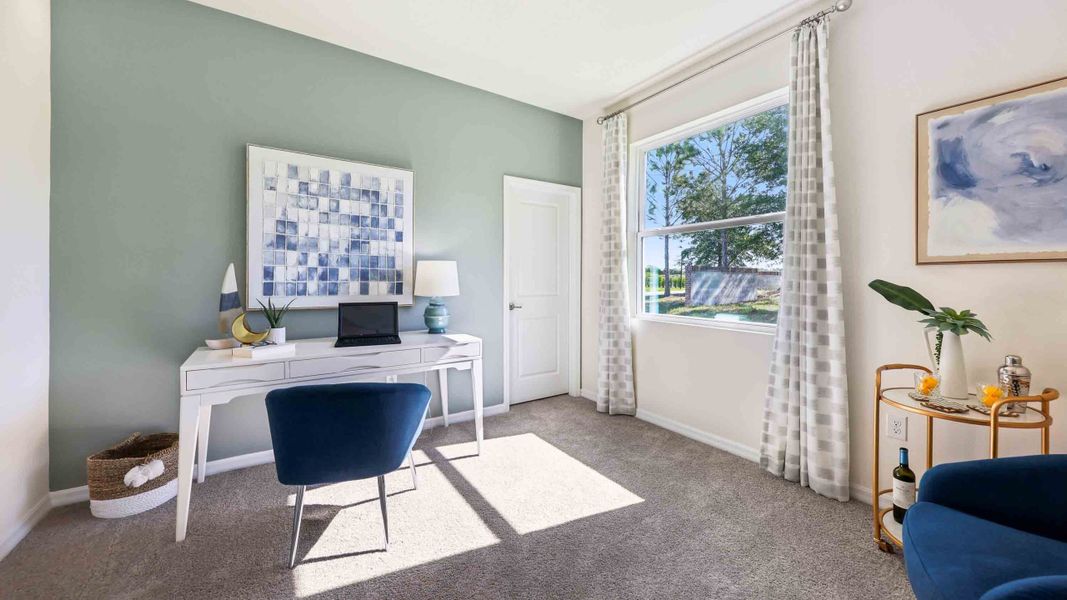 Representative furnished interior of a home built from the Siesta by D.R. Horton in Ocala Preserve, Ocala (Image 18).