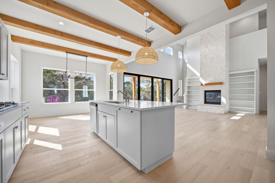 Open concept floor plan