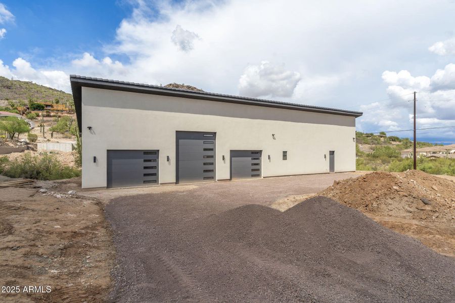 Front of the RV Garage and shop