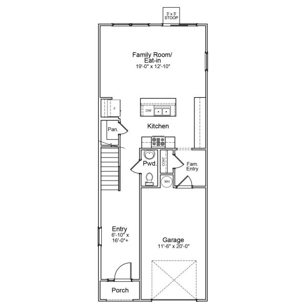 2D floor plan layout of this home in Laurinton Farms, Hopkins, SC (Image 2).