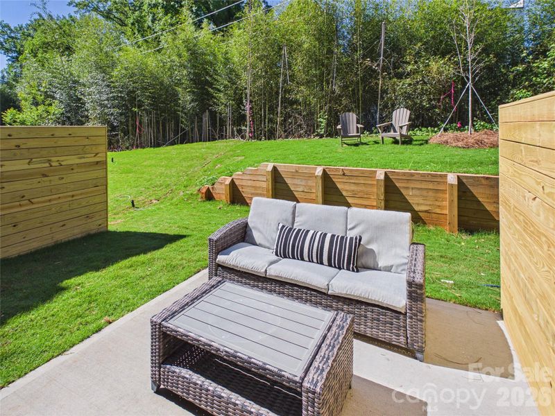 Private patio and yard space