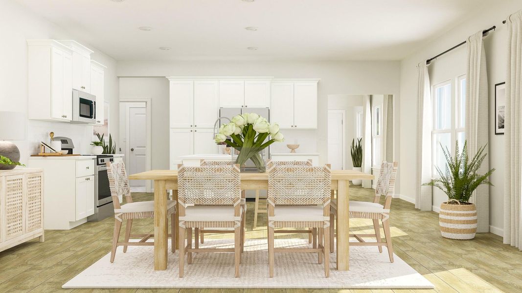 Furnished interior view inside a new home in Horizons at Carnes Crossroads | 55+: Cottage Collection, Summerville (Image 8).