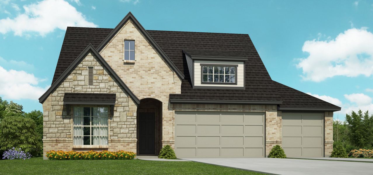 Representative exterior photo of a completed home built from the Mason by Our Country Homes in LeTara, Haslet, TX (Image 1).