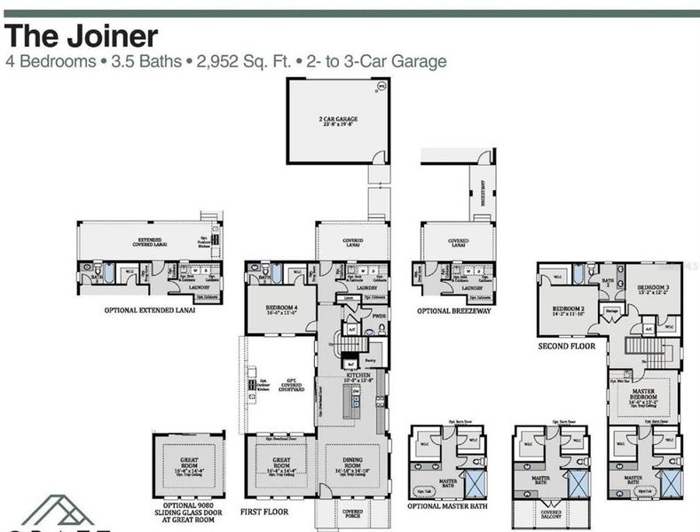 2D floor plan layout of this home in Laureate Park (Craft Homes), Orlando, FL (Image 2).