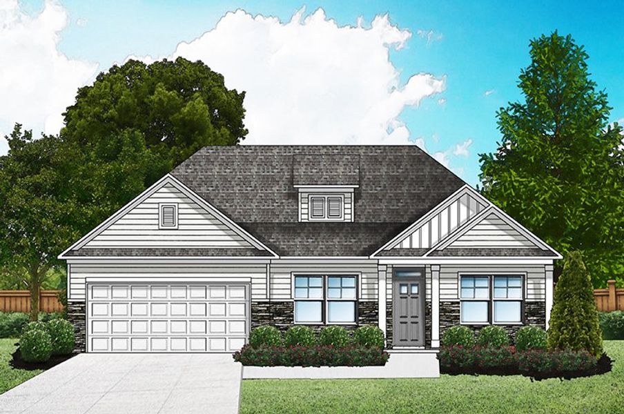 Elevation F6 - Opt. Extended Porch