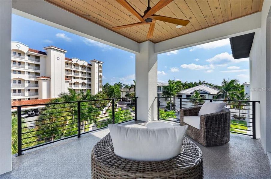 Exterior details and patio area of a home in , Redington Shores (Image 33).