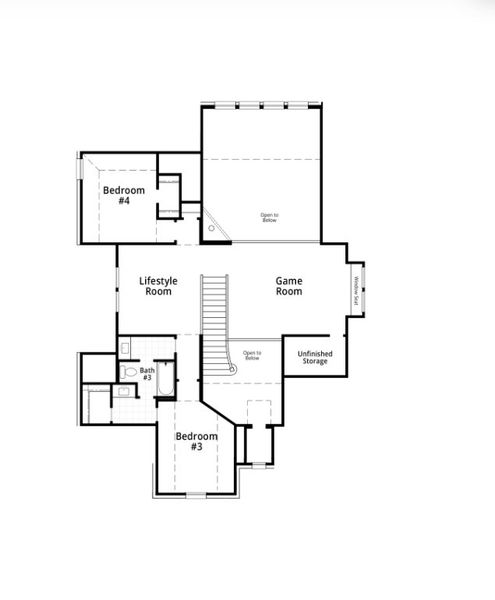 2D floor plan layout for the 222 by Highland Homes in Hallie's Cove, Schertz, TX (Image 3).