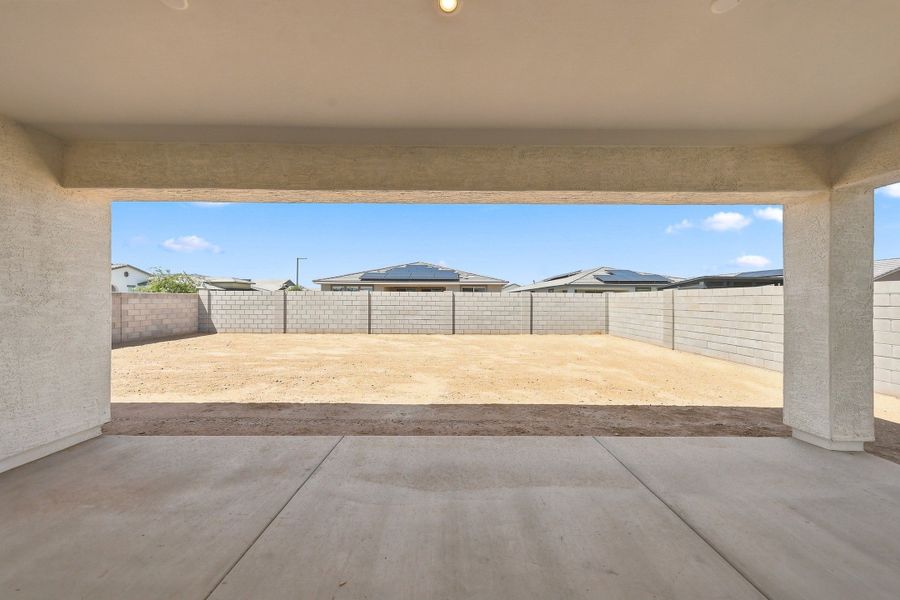 Exterior details and patio area of a home in Marbella at Windrose, Waddell (Image 3). Exterior details and patio area of a home in Marbella at Windrose, Waddell (Image 3).
