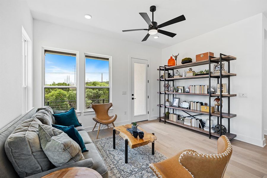 opens to outdoor space and deck