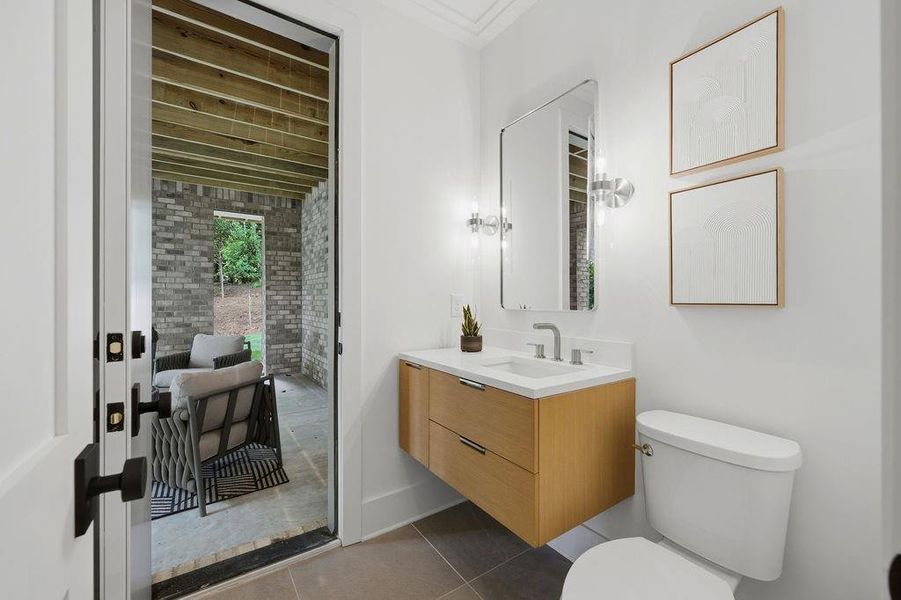 Furnished interior view inside a new home in , Atlanta (Image 40).
