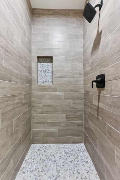 Huge walk-in shower Huge walk-in shower