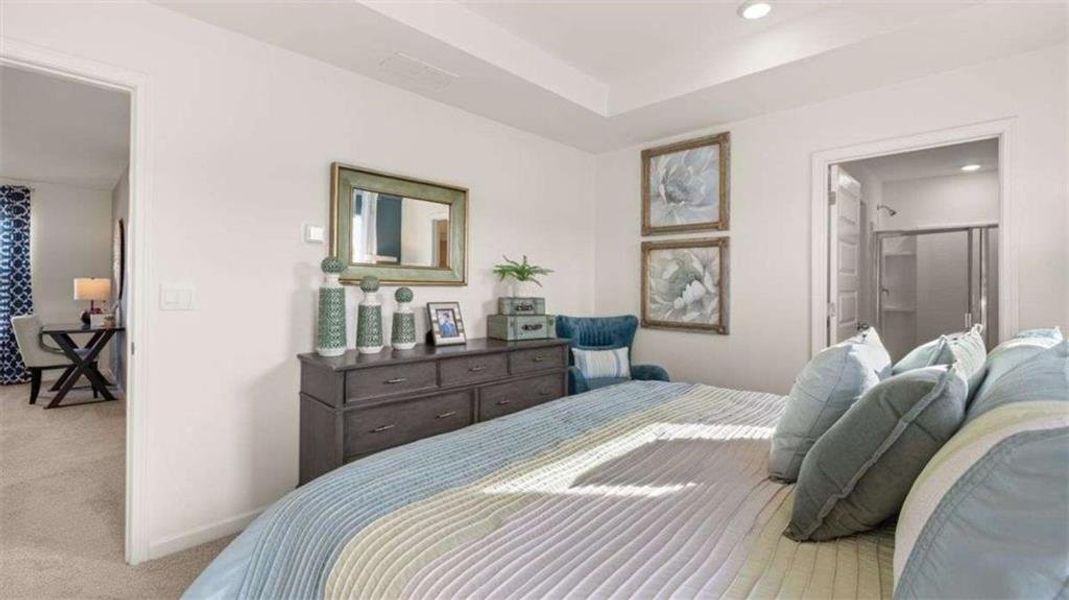 Furnished interior view inside a new home in Poplar Preserve, Newnan (Image 26).