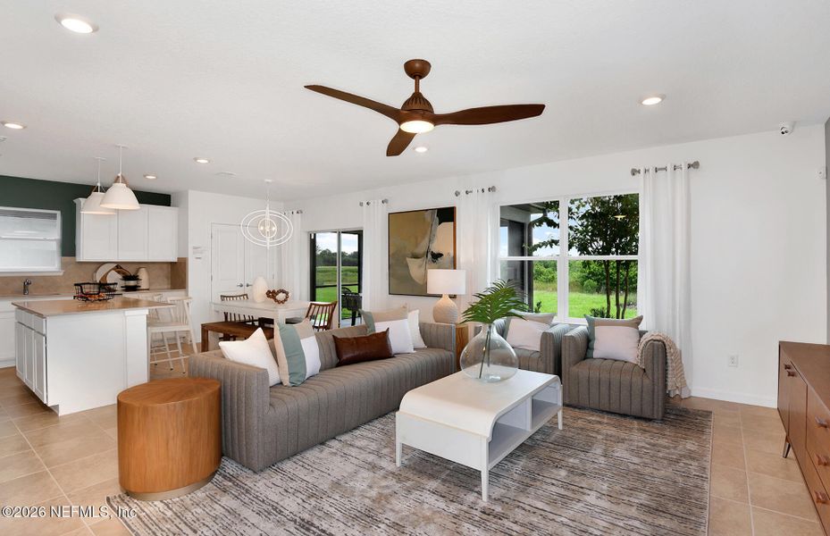 Furnished interior view inside a new home in Wells Landing, Jacksonville (Image 6).