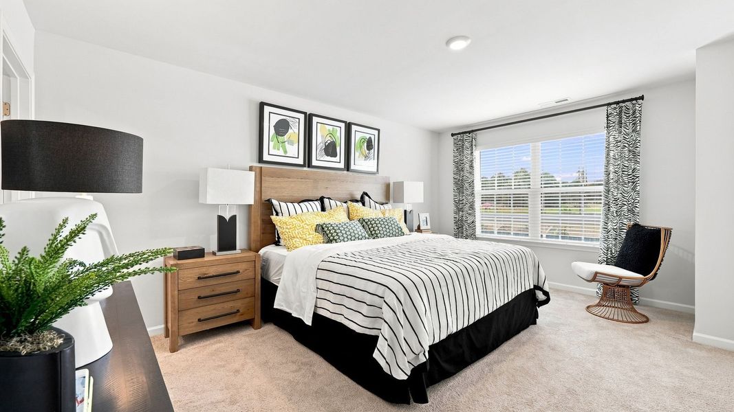 Furnished interior view inside a new home in The Townes at Hunter Hill, Rocky Mount (Image 15).