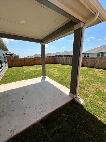 Rear Covered Patio and Private Backyard