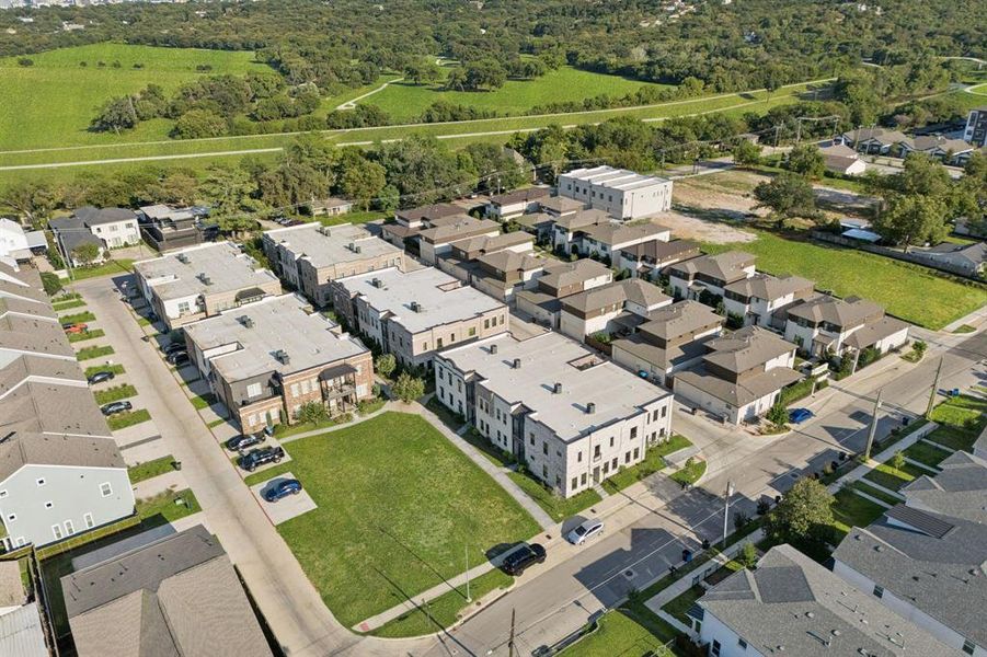Aerial view of 305 Sunset Ln.